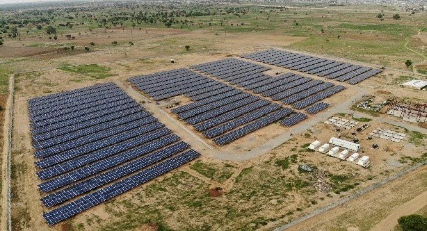 Solar Panels Aerial view